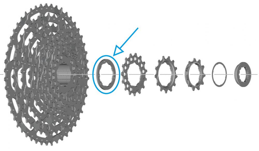 SHIMANO DISTANZRING CS-LG600 - 2 g, für Shimano Kassette LG600