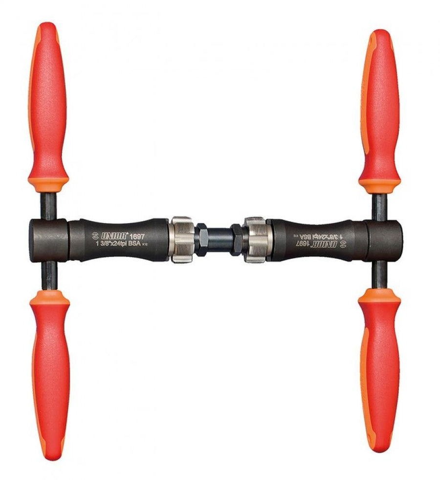 Unior Tretlagergewindeschneid-Set rot BSA 1 3/8x24 tpi 1697-US