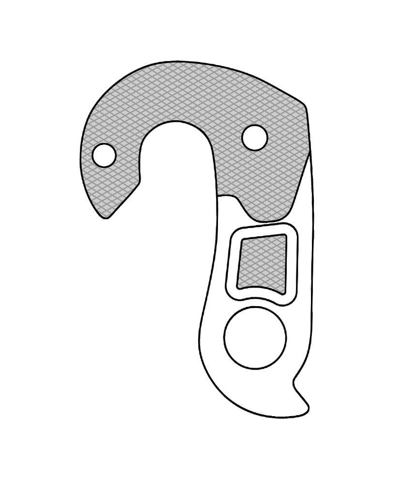Marwi GH-268 Schaltauge inkl. Schrauben - Alu silber, passend für Decathlon, BTWIN, Rockrider