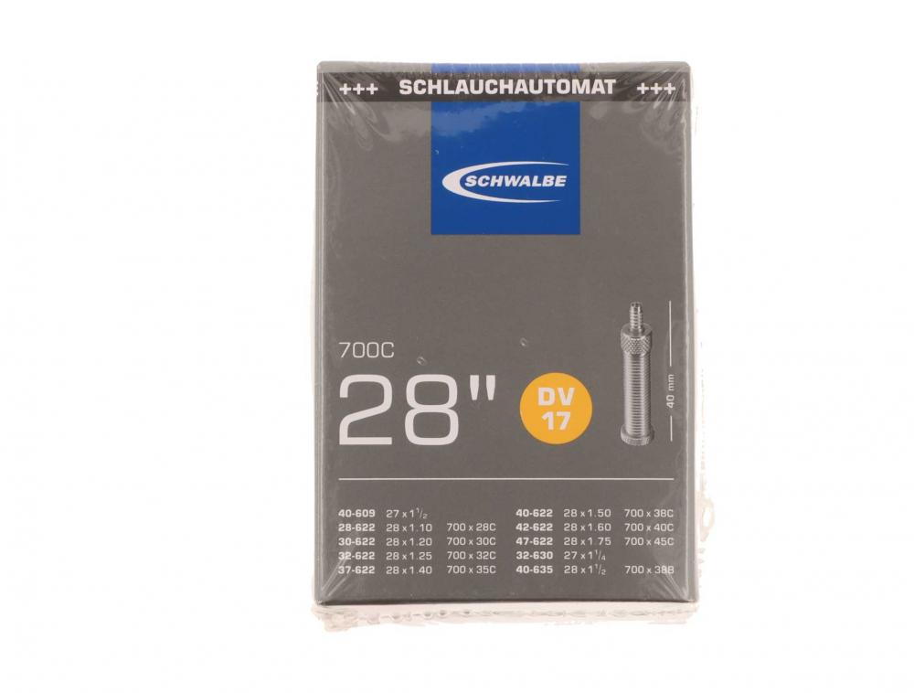 Schwalbe Schlauch DV17 in Folie 27/28x1 1/8-1.75" 28/47-622/635 DV 40mm"