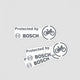 Bosch eBike Aufkleber "protected by Bosch" 10er Set rot - Schutz & Diebstahlprävention
