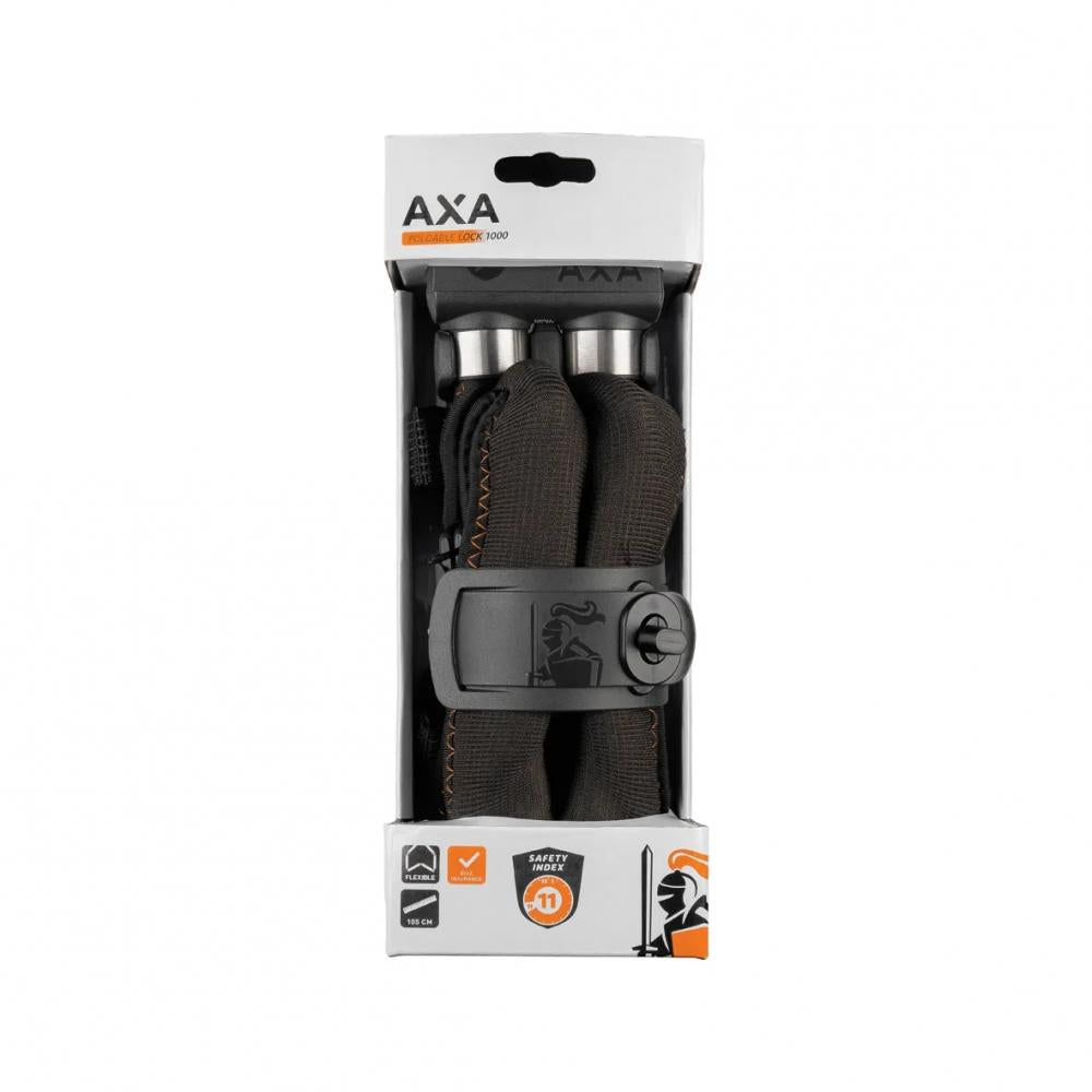 Axa Faltschloss 1000 105/10 105 cm D 10 mm schwarz - Kettenschloss