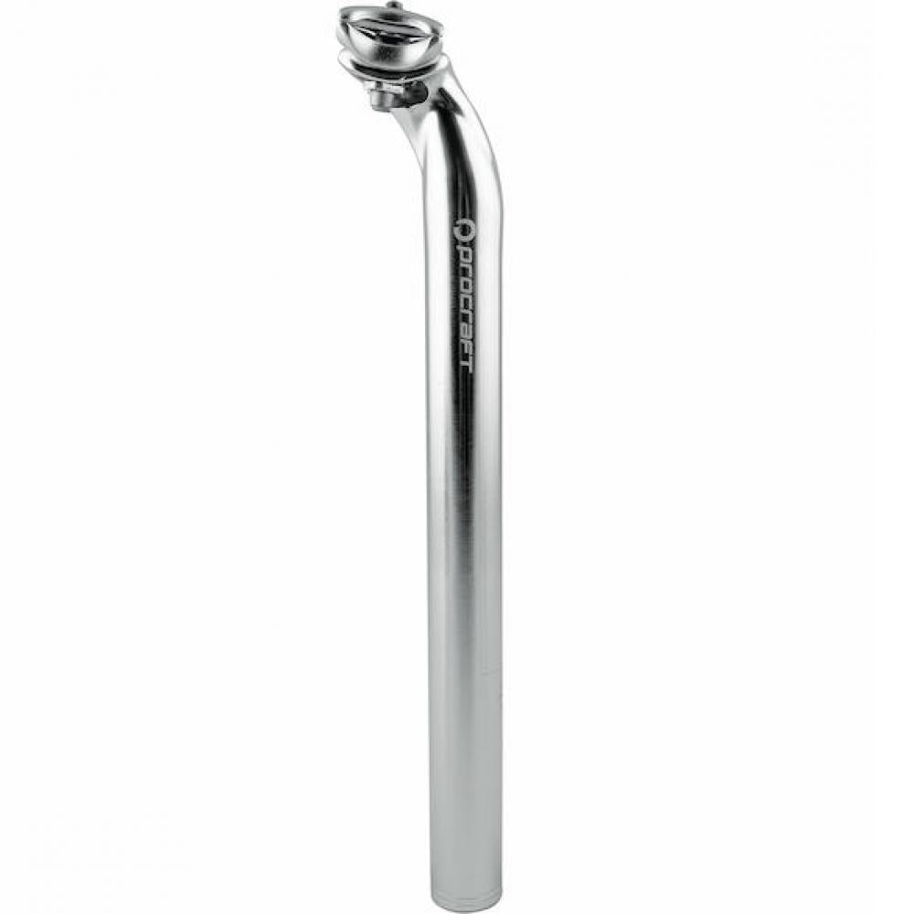 Procraft Sattelstütze Classic 2-Bolt Ø 27,2 x 350 mm Silber poliert - stabil und präzise einstellbar