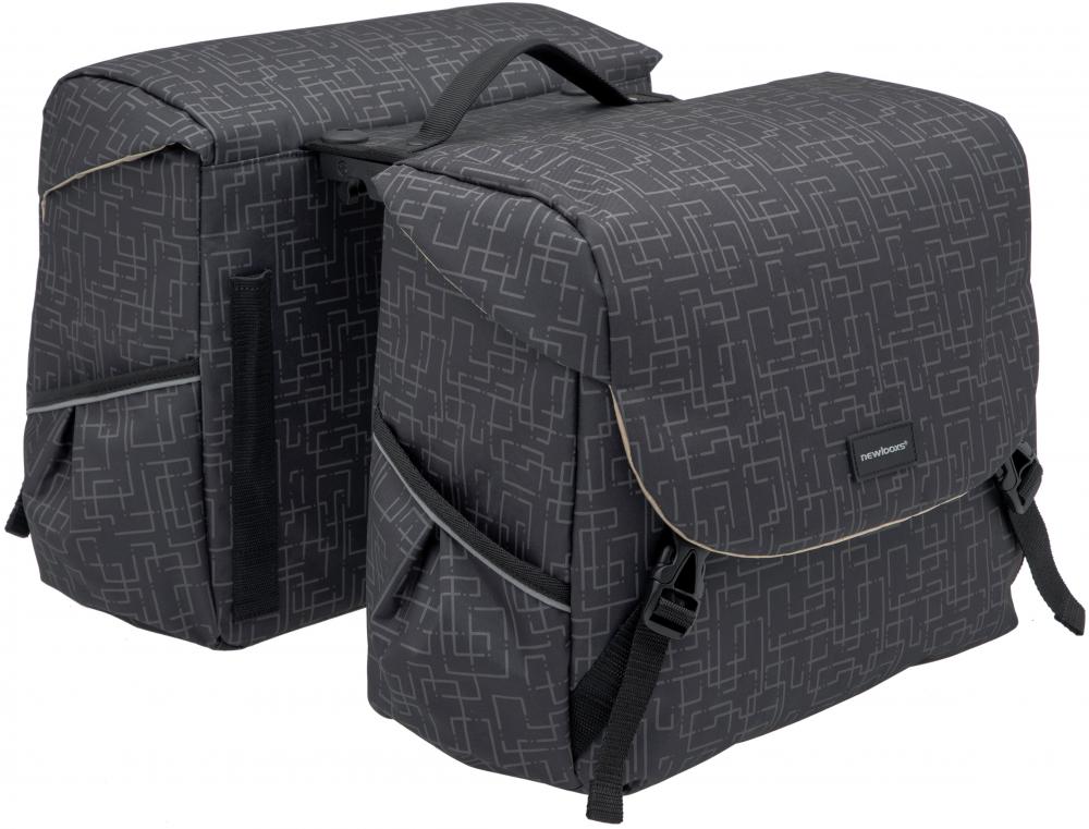 New Looxs Mondi Joy Double RT Doppelpacktasche 2x18L Black mit grauem Muster für viel Stauraum bei Alltag und Tour.