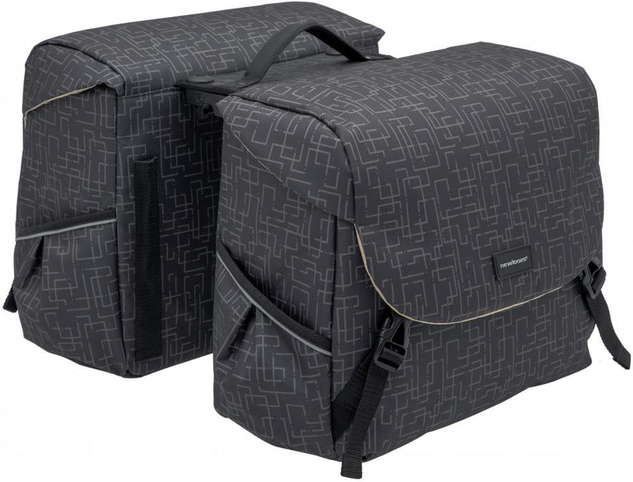 New Looxs Mondi Joy Double RT Doppelpacktasche 2x18L Black mit grauem Muster für viel Stauraum bei Alltag und Tour.