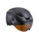 BBB Cycling Helm Indra faceshield smoke L matt schwarz - sicherer E-Bike & City-Helm