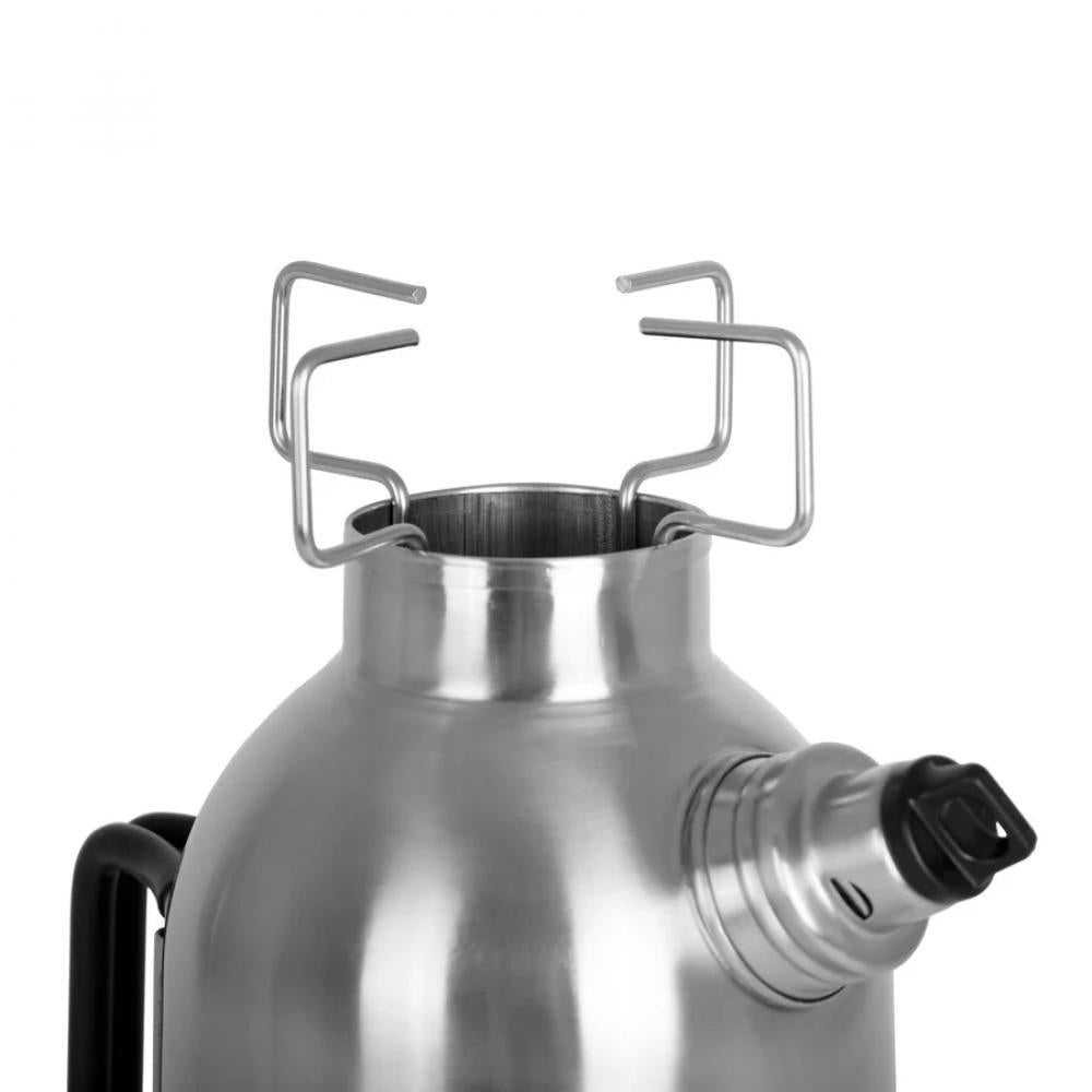 Petromax Feuerkanne Edelstahl 1,5 l  Autarker Outdoor-Wasserkocher mit Doppelwand, schneller Erhitzung durch Kamineffekt, ideal für Camping und Trekking