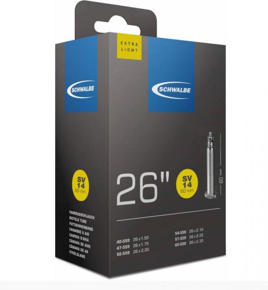 Schwalbe Schlauch SV14 extra leicht 26x1.50-2.10" 40/60-559 SV60mm"