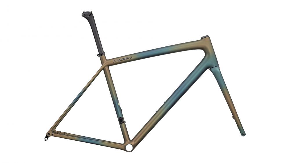 Specialized Aethos Rahmenset - Deep Lake Metal/Burnt Gold Metal/Dark Navy - Größe 52cm - Rennrad