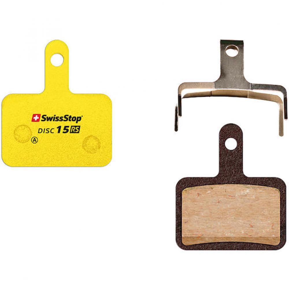 SwissStop Disc 15 RS Scheibenbremsbeläge 15 gelb - leise Bremskraft für Shimano B-Type