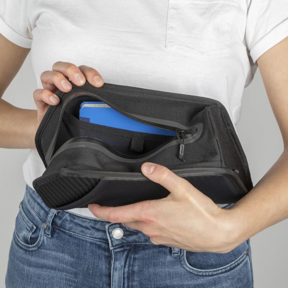 Fidlock TWIST Essential Bag L - 2,4 Liter spritzwassergeschützte Rahmentasche mit magnet-mechanischem Haltersystem, verstaubarem Schultergurt, optimiert für Rahmendreieck, schwarz