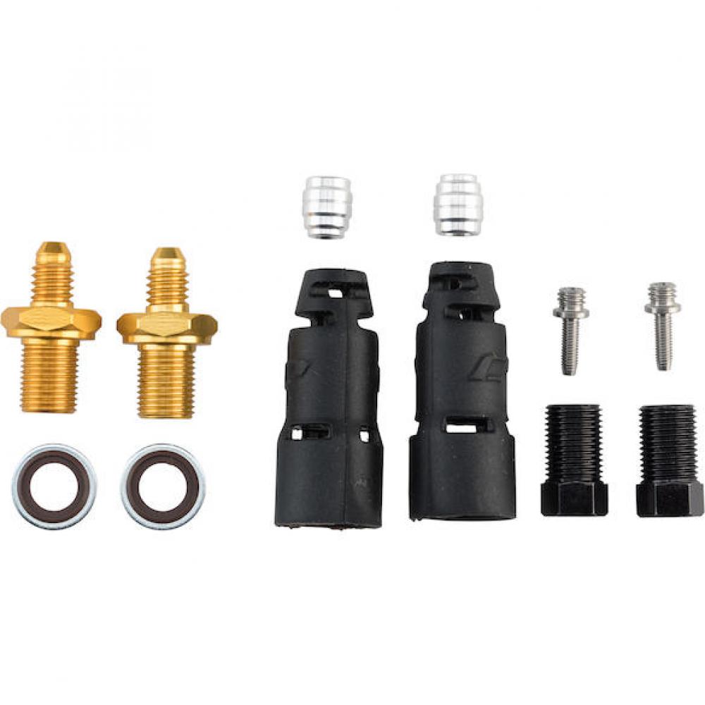 Pro Quick-fit Adapter-set Shimano - Hydraulik-anschlussset Schwarz/gold