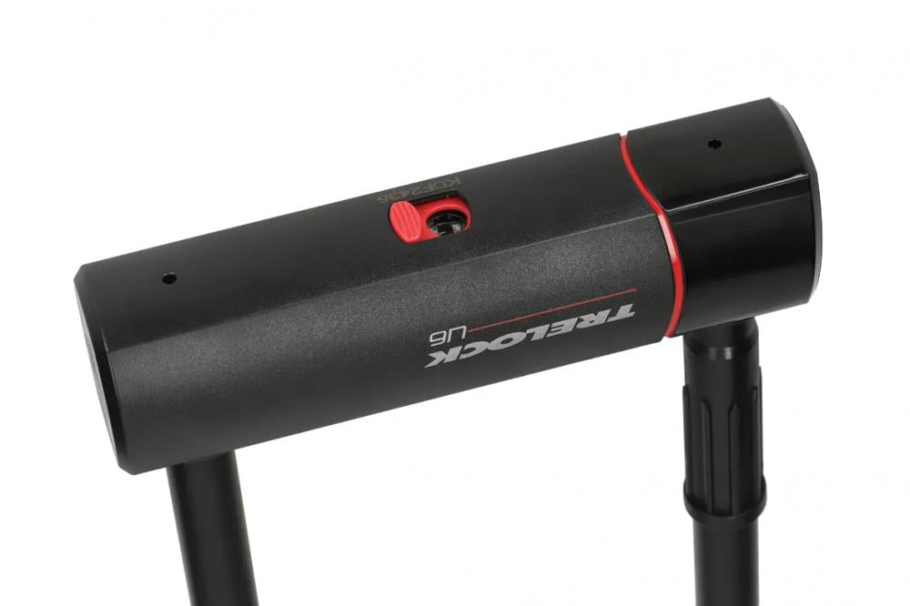 Trelock Bügelschloss U6 L 108×300 mm - schwarz, Bügeldurchmesser 16 mm, mit Halter ZB 401, Sicherheitsstufe 6, gehärteter Stahl, hoher Diebstahlschutz