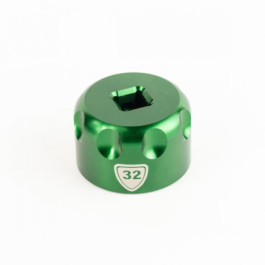 Abbey Tools Werkzeug für Federgabel Top-Cap 32 mm Grün - präzises Top-Cap-Tool