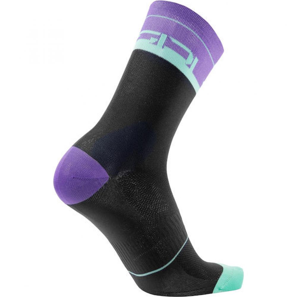 Sidi Socken VIATOR black/violet 40-43 Schwarz/Violet - atmungsaktive Radsocken