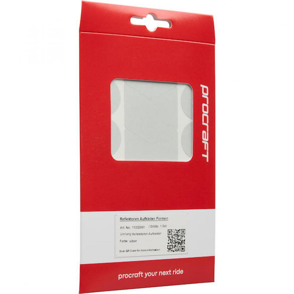 Procraft Reflektoren Sticker Set - Formen Universal Silber - mehr Sichtbarkeit im Stradenverkehr