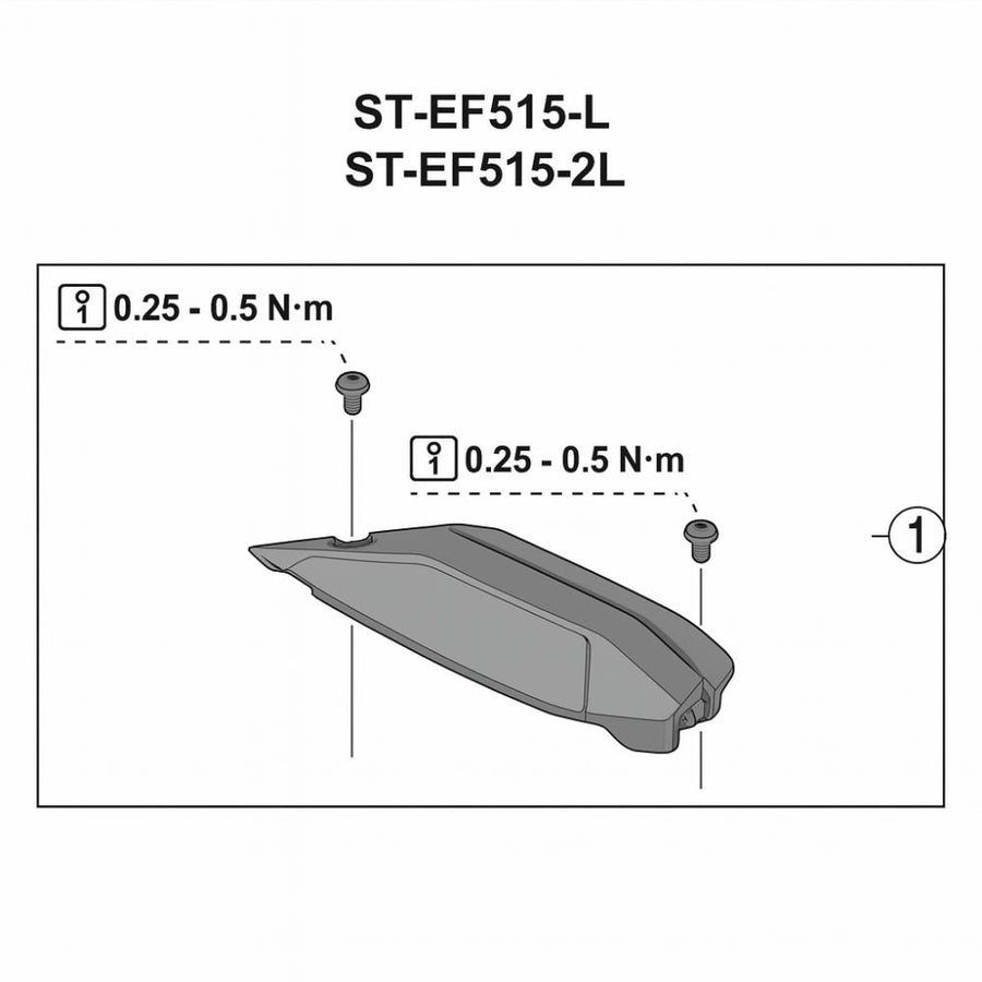 SHIMANO obere Abdeckung f.ST-EF515, rechts, f.7-fach, m.Befestigungschr. M3x7mm general - 515, 7-fach, 3x7mm, 7mm