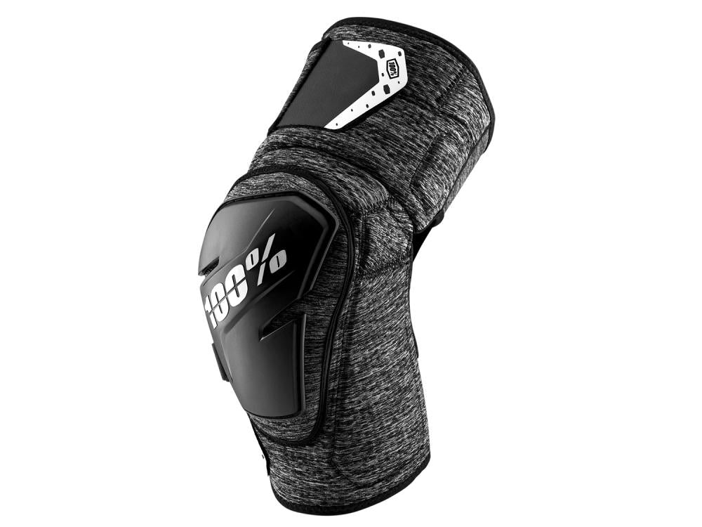 100% Fortis knee guards L/XL Grey Heather / Black - leichter Enduro Knieschoner mit Level 1 Protection
