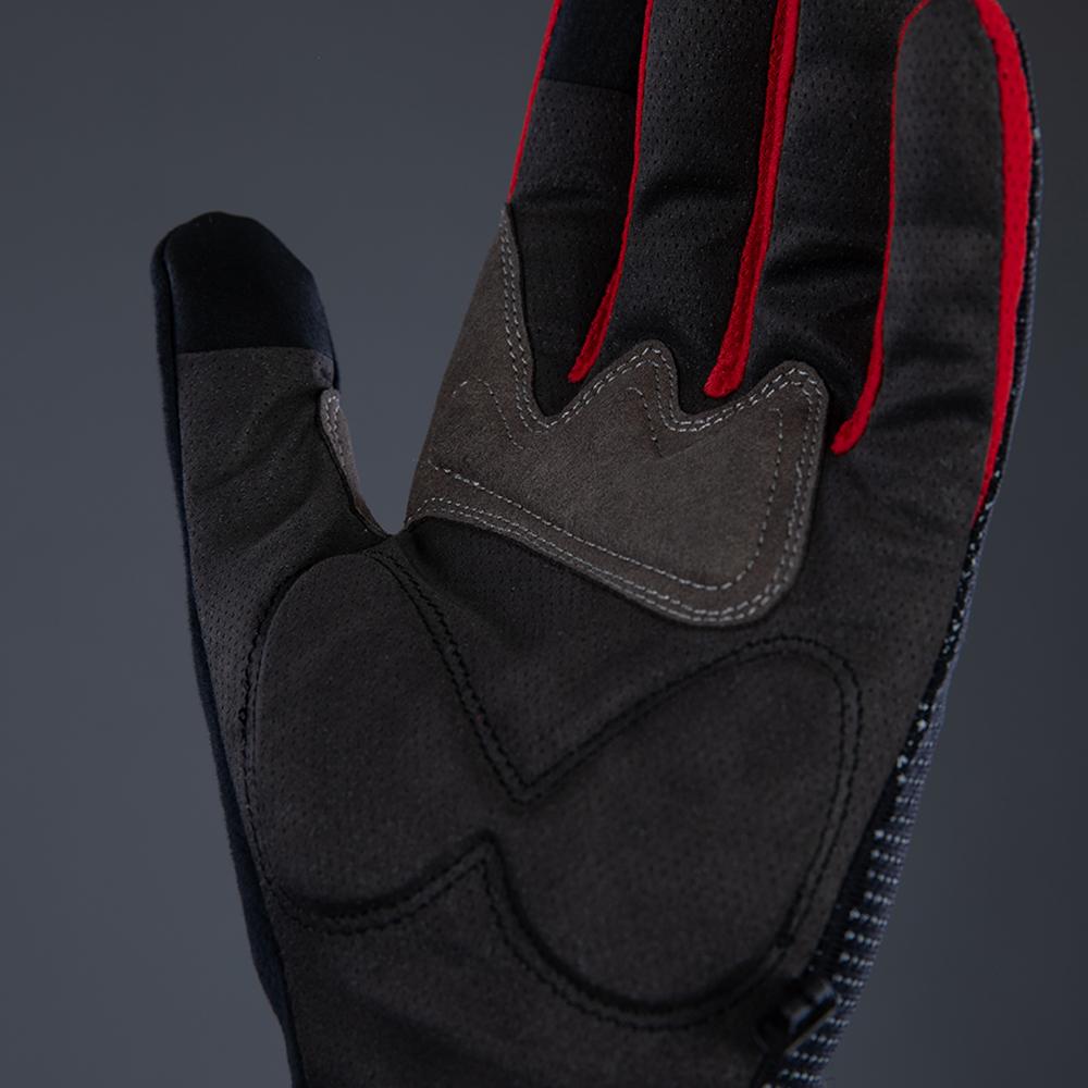 CHIBA Gel Performer - Radhandschuhe kurzfinger, schwarz/rot, Größe M
