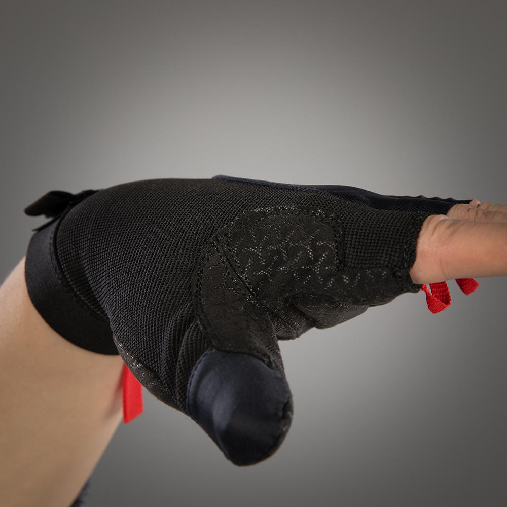 CHIBA Argon II - Radhandschuhe schwarz S mit Gelpolsterung für Rollstuhlfahrer