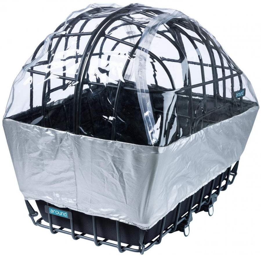 Pieper Luna Regenhaube für Vorderrad-Tierkorb silber/transparent