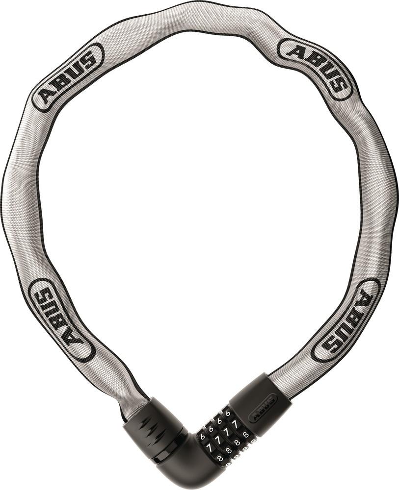 ABUS Tresor 6807C/110 Kettenschloss - 110 cm, reflective, 7 mm Vierkantkette, Zahlencode, Security Level 7