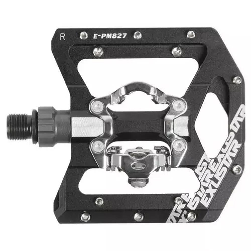 Messingschlager Pedale PM827 schwarz Exustar Half-Clipless 311867