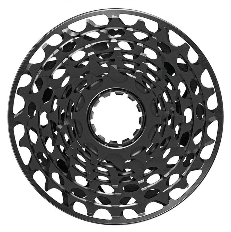 SRAM XG-795 X01 DH 7-fach Kassette 10-24 Zähne, schwarz, hohlgefräste Downhill-Fahrradkassette.
