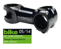 Schwarzer Thomson Elite X4 Fahrrad Vorbau, ausgezeichnet mit SEHR GUT im Bike Magazin 05/14 Test.