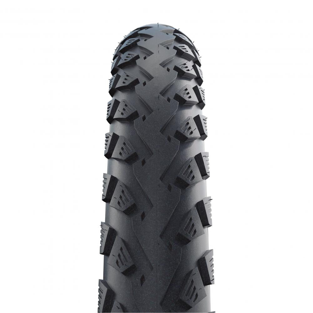 Schwalbe Land Cruiser Plus Trekkingreifen schwarz mit All-Terrain Profil und GreenGuard Pannenschutz.