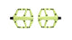 LOOK Trail Fusion Plattformpedale Lime, Composite Flat-Pedale mit 8 Pins, 107×105 mm, Chromoly-Achse
