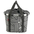 KLICKfix Fahrradkorb Fahrradtasche Bikebasket Reisenthel zebra 28x26x35 cm