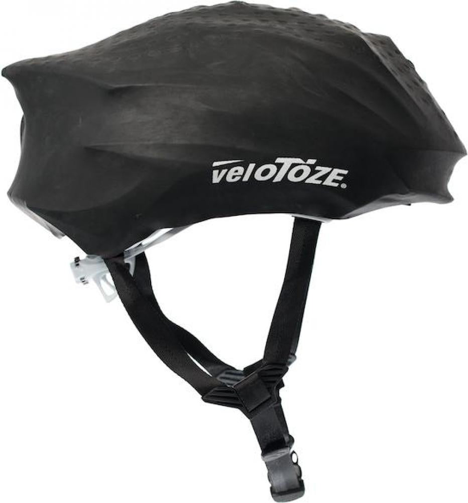 VeloToze Helmüberzug schwarz/rot/gelb onesize schwarz - wasserdichter Wetterschutz für Road-Helme