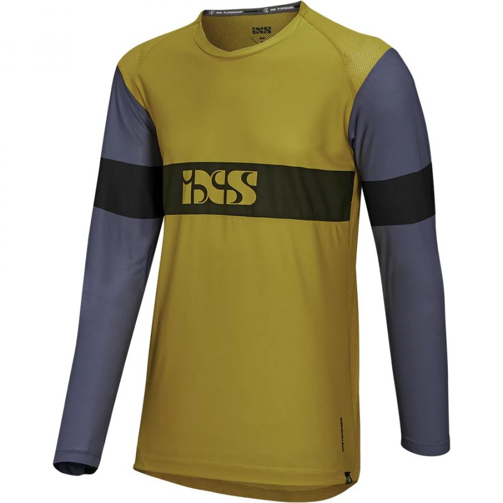 IXS Sports Division iXS Trigger EVO Kids Long KM Acacia / Charcoal - leichtes Race-Jersey für junge Biker