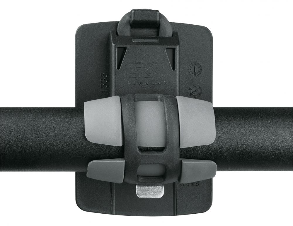 SKS Smartphonehalter Smartboy schwarz - Robuste Kunststoffhalterung mit praktischer Tasche, ideal für Fahrradlenker. Sichere Befestigung und einfacher Zugriff
