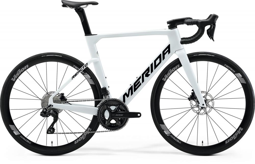 MERIDA REACTO 5000 IV1 Carbon-Aero-Rennrad Pearl White Größe XL