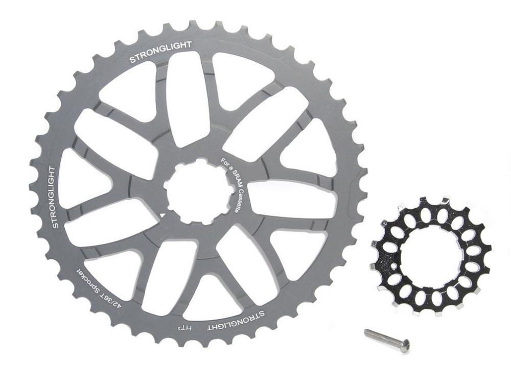 Stronglight Umbaukit für Sram Kasette 40 Z HT³ inklusive 16Z Stahl Ritzel