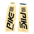 RockShox Pike Ultimate Gabel Decal-Kit 27|29 Zoll Gloss Black für silber. Kompletter Aufklebersatz für Fahrradgabel.