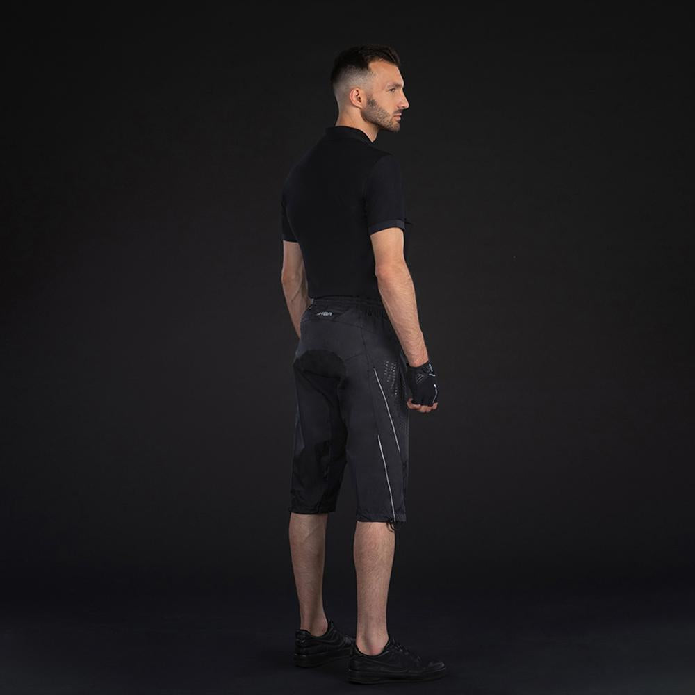 CHIBA Regenhose kurz - wasserdicht, winddicht, atmungsaktiv, XL, schwarz