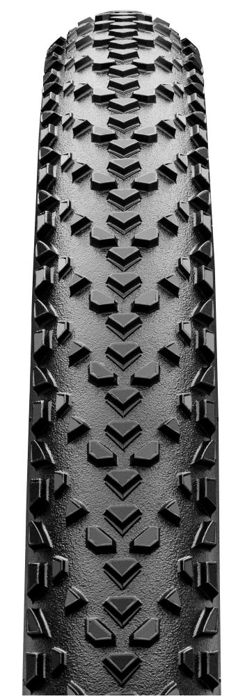 Schwarzer Continental Race King II 29x2.00 Faltreifen mit charakteristischem Profil für geringen Rollwiderstand im Cross-Coun
