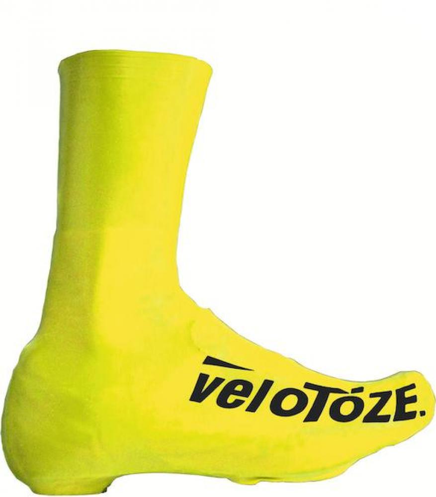 VeloToze Überschuh 2.0 lang gelb L - wasserdichter Aero-Überschuh für kalte Tage