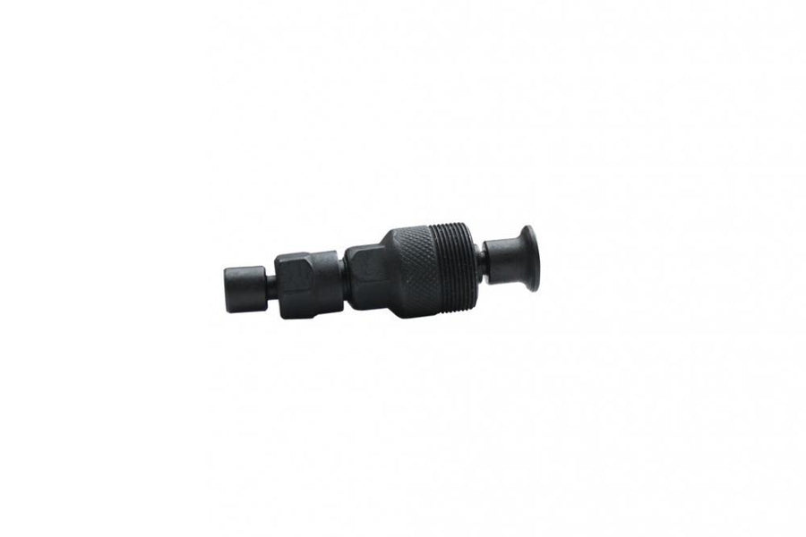 Pedros Kurbelabzieher Kompakt 22mm x 1.15mm, schwarzes Fahrradwerkzeug auf weißem Hintergrund.