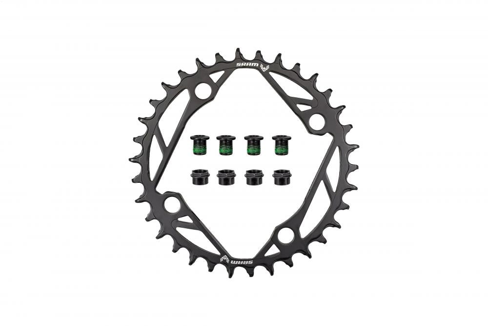 TURBO CHR TURBO - Kettenblatt - 34T T-TYPE 12-SPD 4-BOLT 104BCD 1X RING STEEL SRAM (00.6218.034.003) - Kettenring