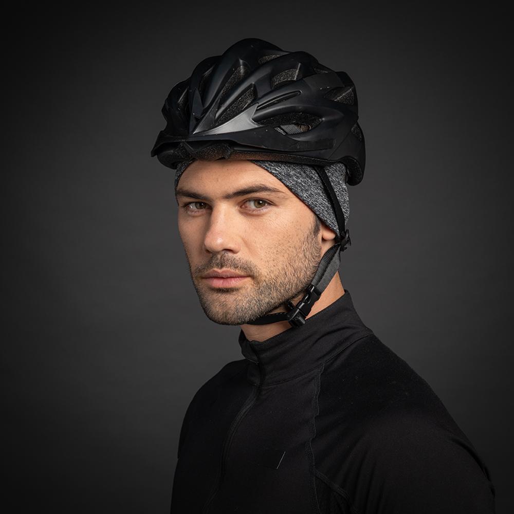 CHIBA Stirnband Pro Man - L/XL, hellgrau, Thermostretch, reflektierend