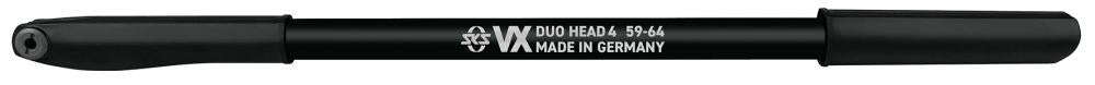 SKS Rahmenpumpe VX Kompressor schwarz, Länge 4, 510-560 mm, mit DUO-Kopf für Dunlop-, Sclaverand- und Autoventile, max. 6 bar, ideal für unterwegs