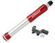 Airbone Minipumpe ZT-509 rot - kompakte Fahrradpumpe 210 mm für AV/DV/SV Ventile inkl. Halter - aus Aluminium, hoher Druck bis 8 bar
