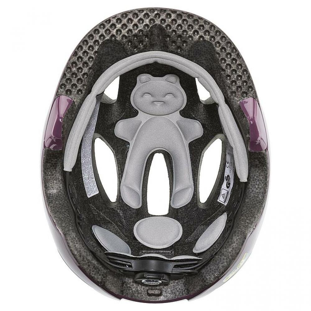 uvex oyo Kinder-Fahrradhelm plum - dust rose 50-54 Zentimeter - xTRA Shield, KID PROtect, IAS-System, EN 1078