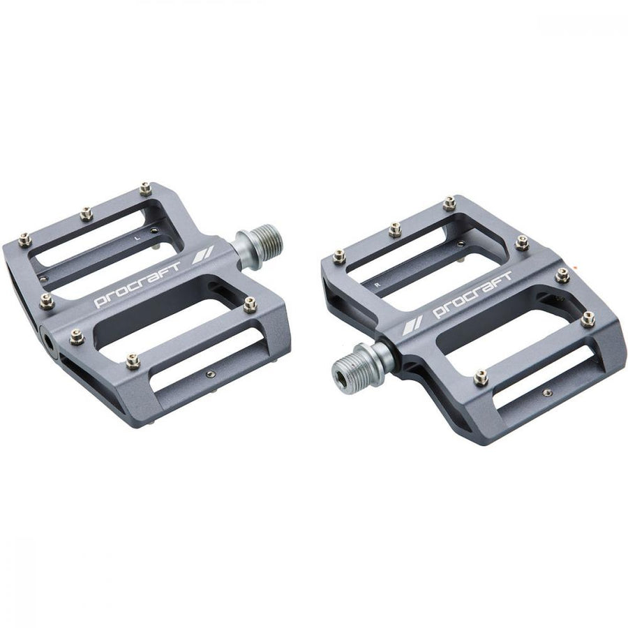 Procraft Pedale Small Grip Advanced CNC 93 x 94 mm Grau - maximaler Grip für kleine Füße