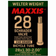 Maxxis WelterWeight Schlauch 28 x 1,30-2,00 Zoll - 33/50-622, AV 48 mm