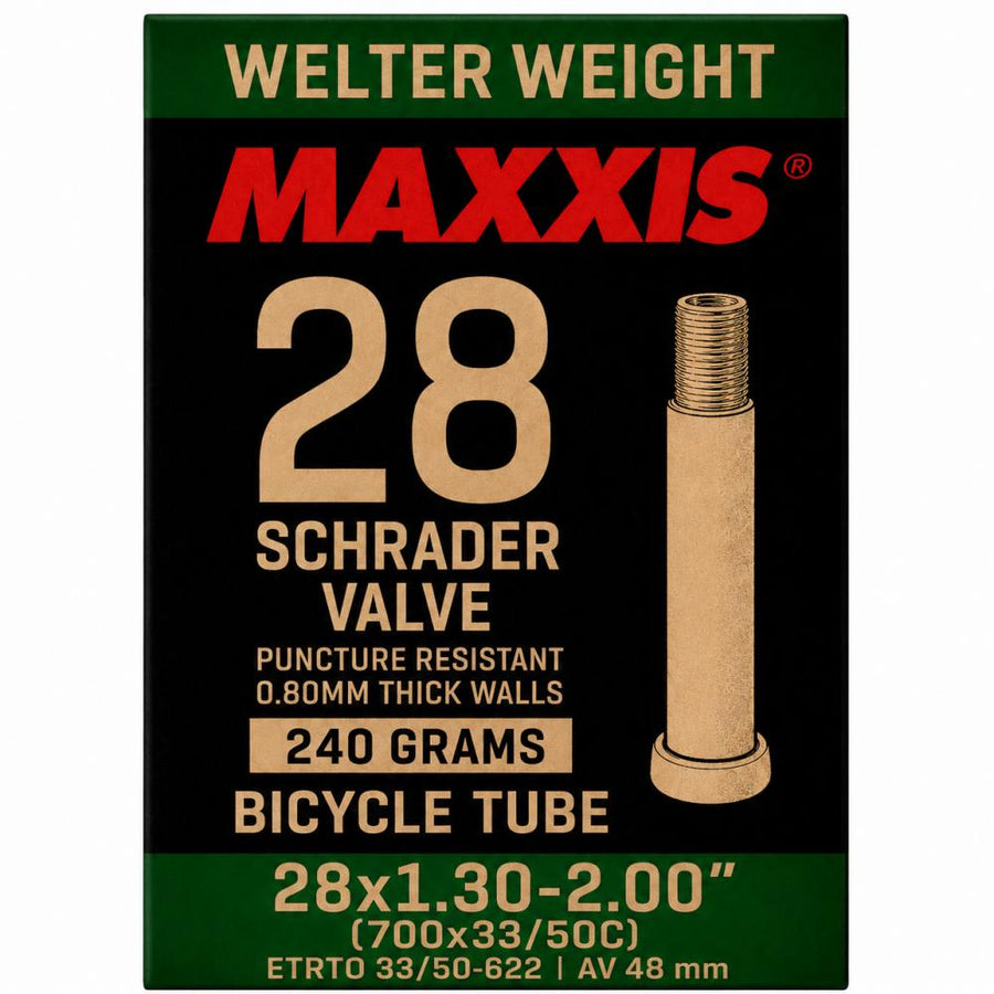 Maxxis WelterWeight Schlauch 28 x 1,30-2,00 Zoll - 33/50-622, AV 48 mm